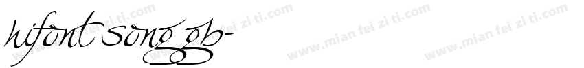 hifont song gb字体转换